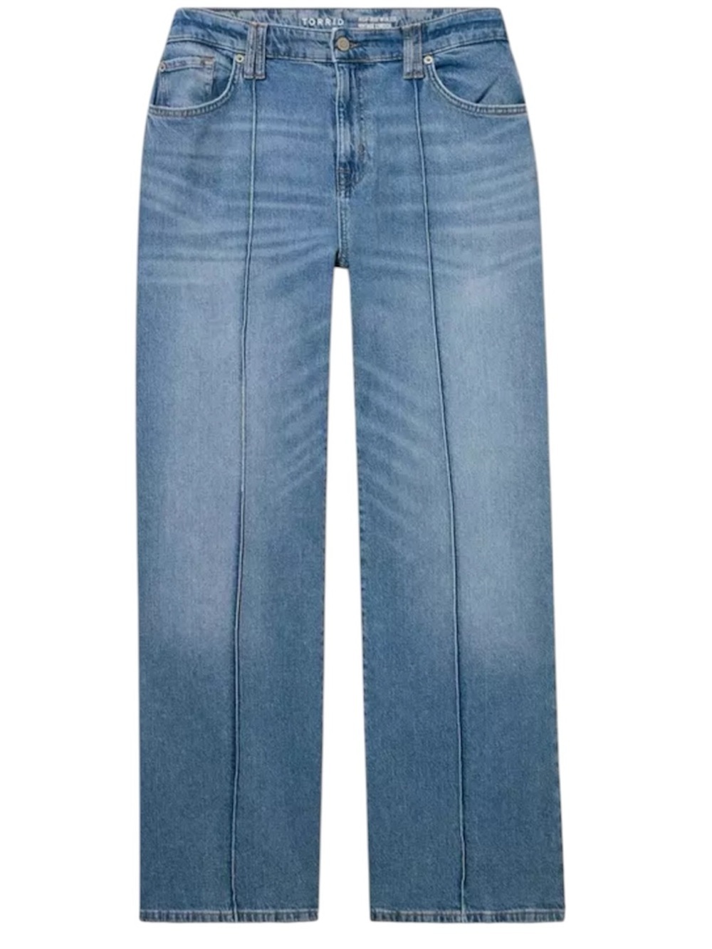 Torrid High Rise Straight Classic Denim Jeans Sz 18 Style Seams Comfort Casual